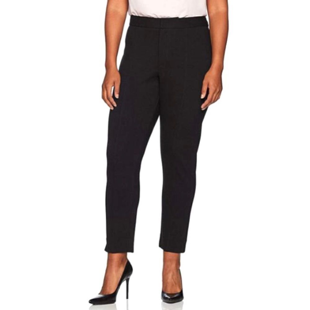 NYDJ Black Ponte Knit Slim Trouser Pant Size 24W